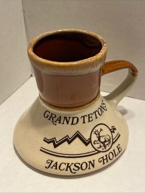 Grand Tetons Jackson Hole Ceramic  Souvenir Mug - vintage